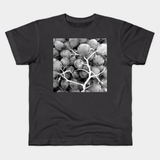 Grapes Fruit black and white Kids T-Shirt